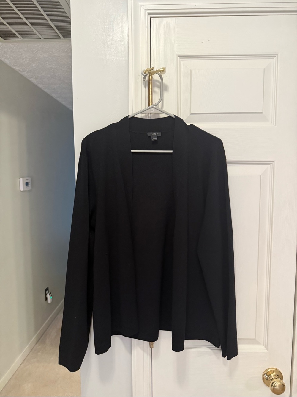 Ann Taylor Factory Large Black Open-Front Women's Cardigan